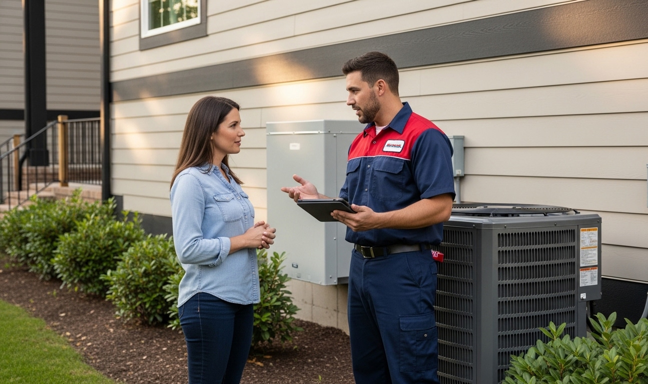 a man standing next to a woman