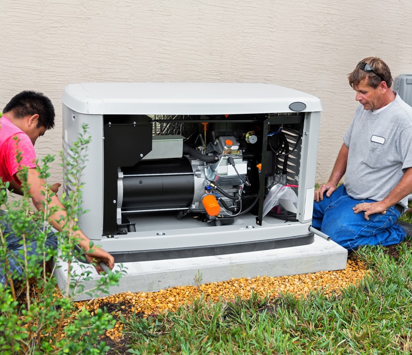 a young man sitting in front of a truck