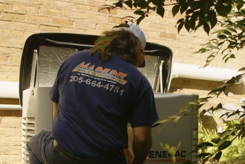 Generator Tech repairing generator