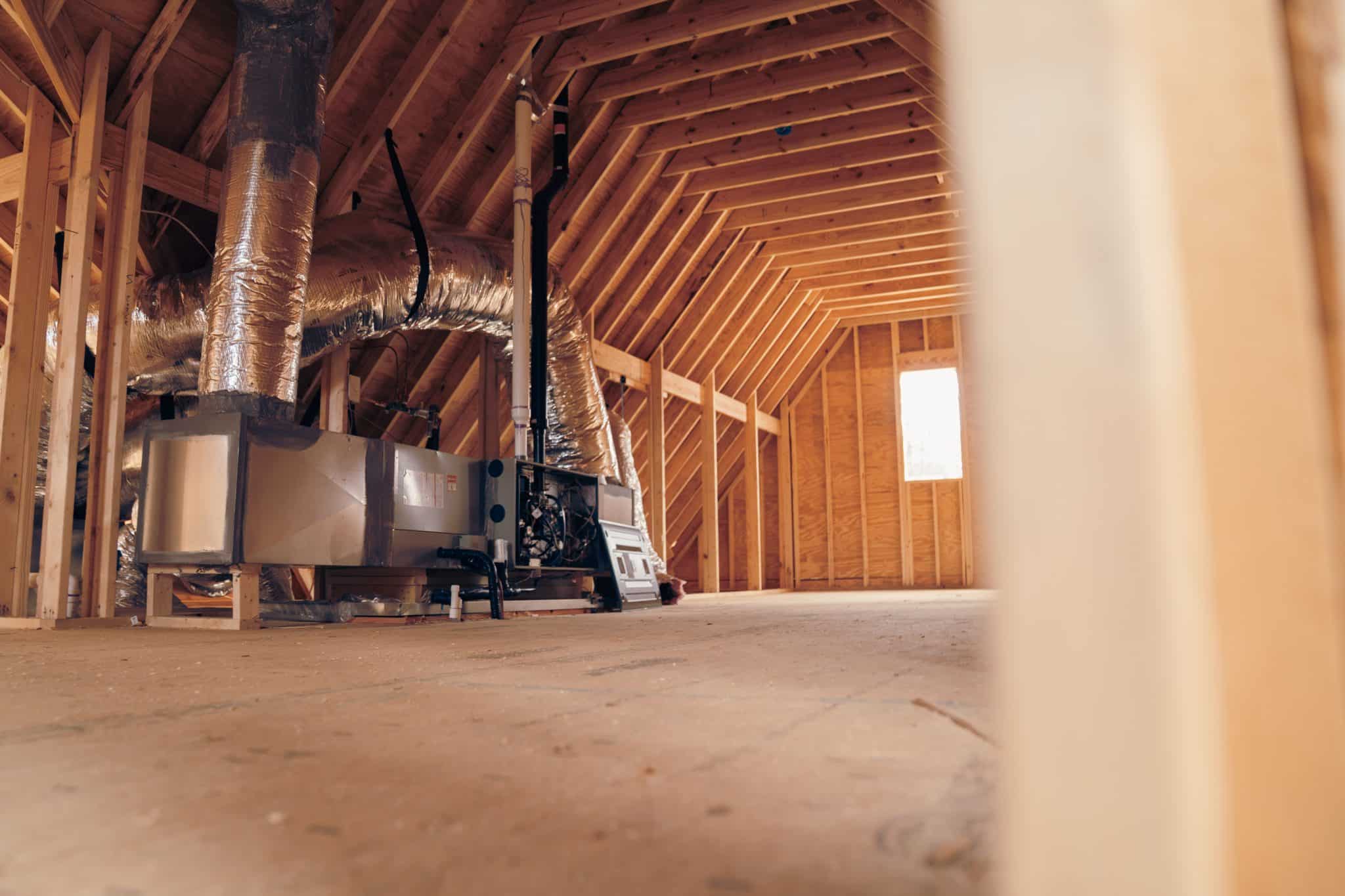 heating unit in attic