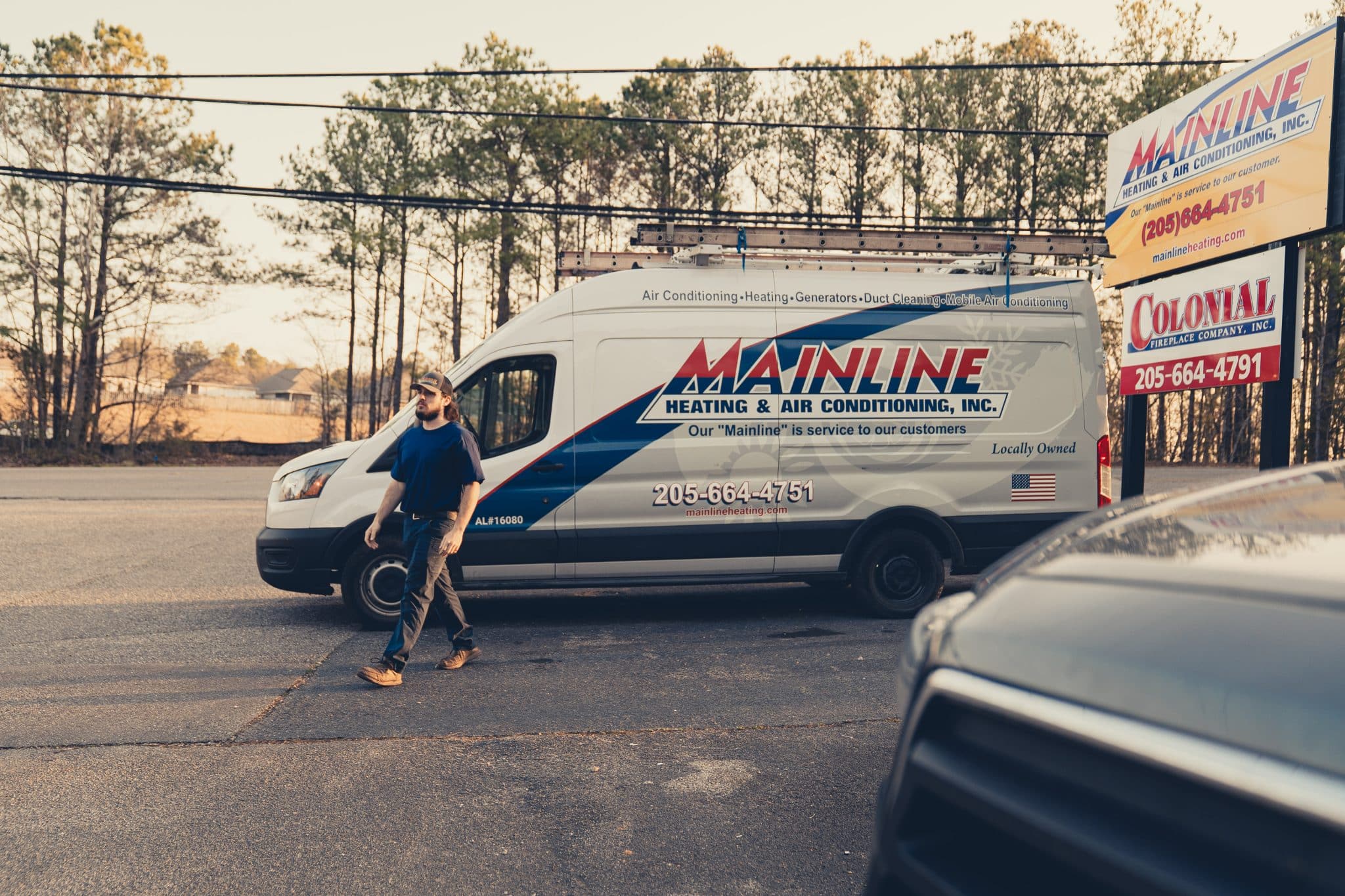 mainline HVAC van